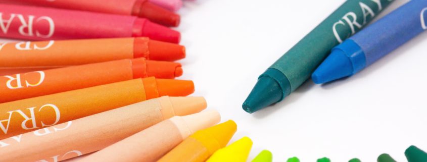 Colour scale on crayons